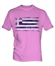 Greece Distressed Flag Mens T-Shirt