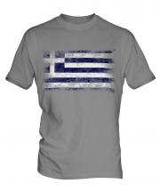 Greece Distressed Flag Mens T-Shirt