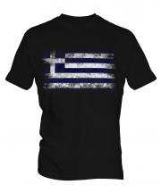 Greece Distressed Flag Mens T-Shirt