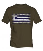 Greece Distressed Flag Mens T-Shirt