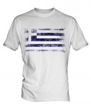 Greece Distressed Flag Mens T-Shirt