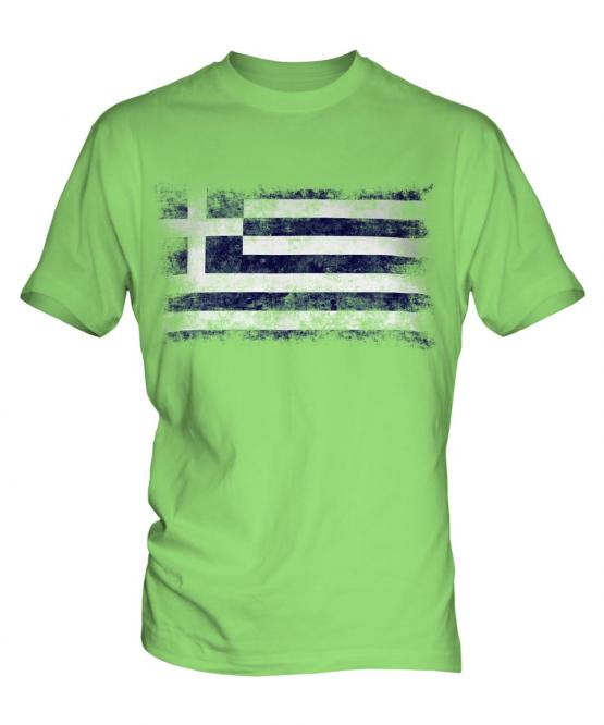 Greece Distressed Flag Mens T-Shirt