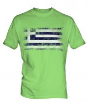 Greece Distressed Flag Mens T-Shirt