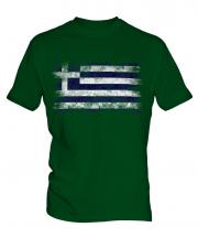Greece Distressed Flag Mens T-Shirt