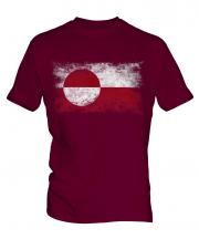 Greenland Distressed Flag Mens T-Shirt