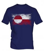 Greenland Distressed Flag Mens T-Shirt