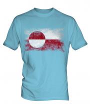 Greenland Distressed Flag Mens T-Shirt