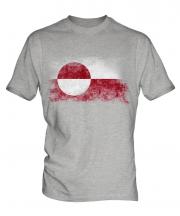 Greenland Distressed Flag Mens T-Shirt