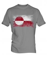 Greenland Distressed Flag Mens T-Shirt