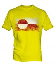 Greenland Distressed Flag Mens T-Shirt