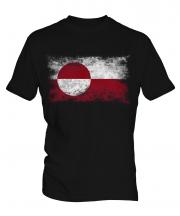 Greenland Distressed Flag Mens T-Shirt