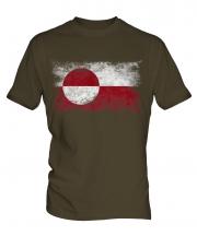 Greenland Distressed Flag Mens T-Shirt