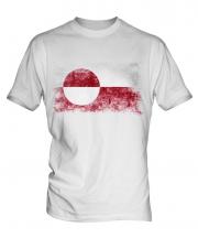 Greenland Distressed Flag Mens T-Shirt