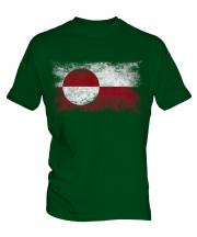 Greenland Distressed Flag Mens T-Shirt