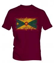 Grenada Distressed Flag Mens T-Shirt