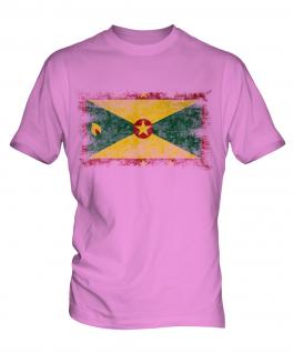 Grenada Distressed Flag Mens T-Shirt
