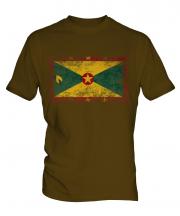 Grenada Distressed Flag Mens T-Shirt