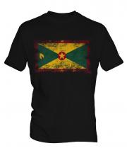Grenada Distressed Flag Mens T-Shirt
