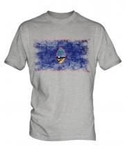 Guam Distressed Flag Mens T-Shirt