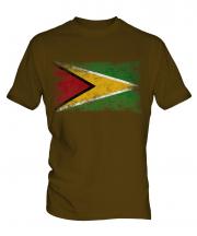 Guyana Distressed Flag Mens T-Shirt