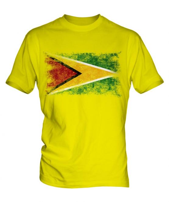 Guyana Distressed Flag Mens T-Shirt