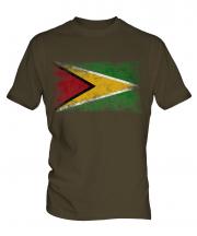 Guyana Distressed Flag Mens T-Shirt