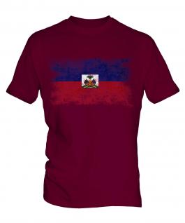 Haiti Distressed Flag Mens T-Shirt