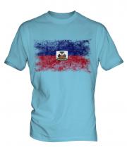 Haiti Distressed Flag Mens T-Shirt