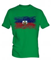 Haiti Distressed Flag Mens T-Shirt
