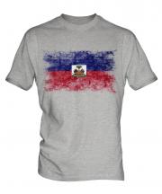 Haiti Distressed Flag Mens T-Shirt