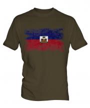 Haiti Distressed Flag Mens T-Shirt