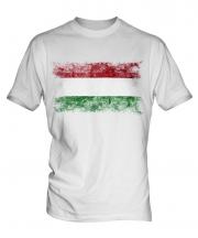 Hungary Distressed Flag Mens T-Shirt