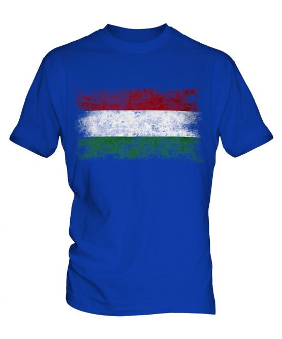 Hungary Distressed Flag Mens T-Shirt