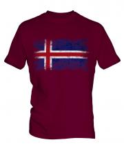 Iceland Distressed Flag Mens T-Shirt