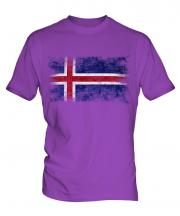 Iceland Distressed Flag Mens T-Shirt