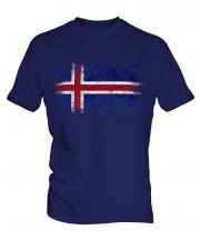 Iceland Distressed Flag Mens T-Shirt