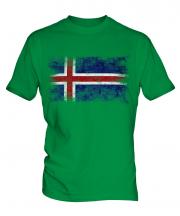 Iceland Distressed Flag Mens T-Shirt