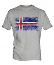 Iceland Distressed Flag Mens T-Shirt