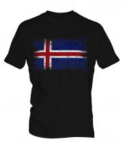 Iceland Distressed Flag Mens T-Shirt