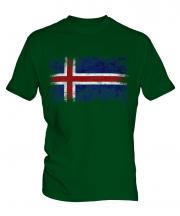 Iceland Distressed Flag Mens T-Shirt