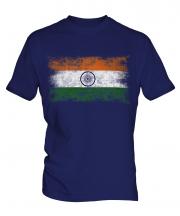 India Distressed Flag Mens T-Shirt