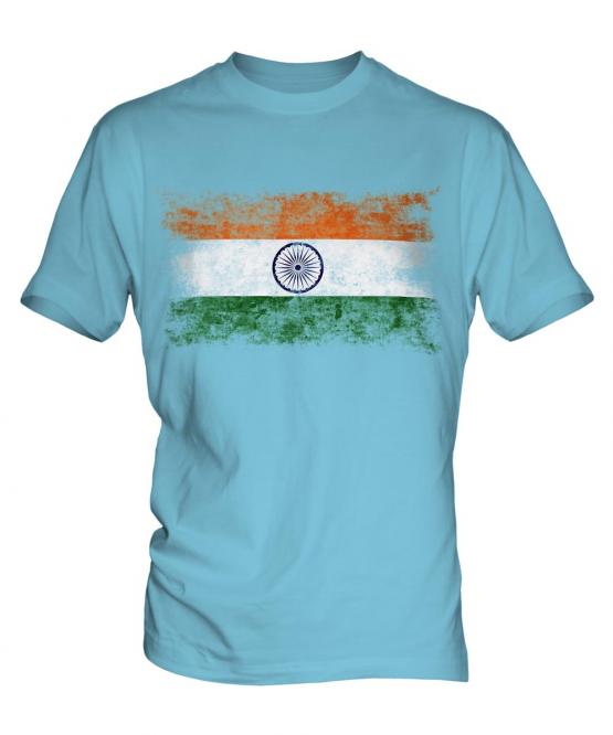 India Distressed Flag Mens T-Shirt