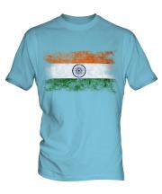 India Distressed Flag Mens T-Shirt