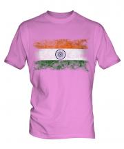 India Distressed Flag Mens T-Shirt