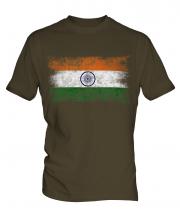 India Distressed Flag Mens T-Shirt