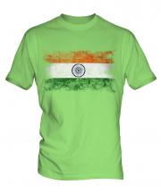 India Distressed Flag Mens T-Shirt
