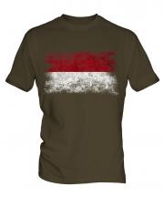 Indonesia Distressed Flag Mens T-Shirt