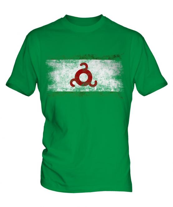 Ingushetia Distressed Flag Mens T-Shirt