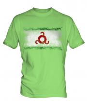 Ingushetia Distressed Flag Mens T-Shirt