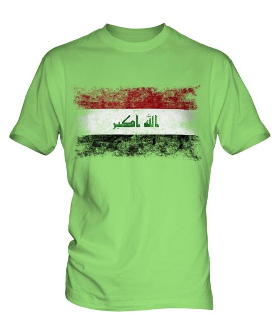 Iraq Distressed Flag Mens T-Shirt